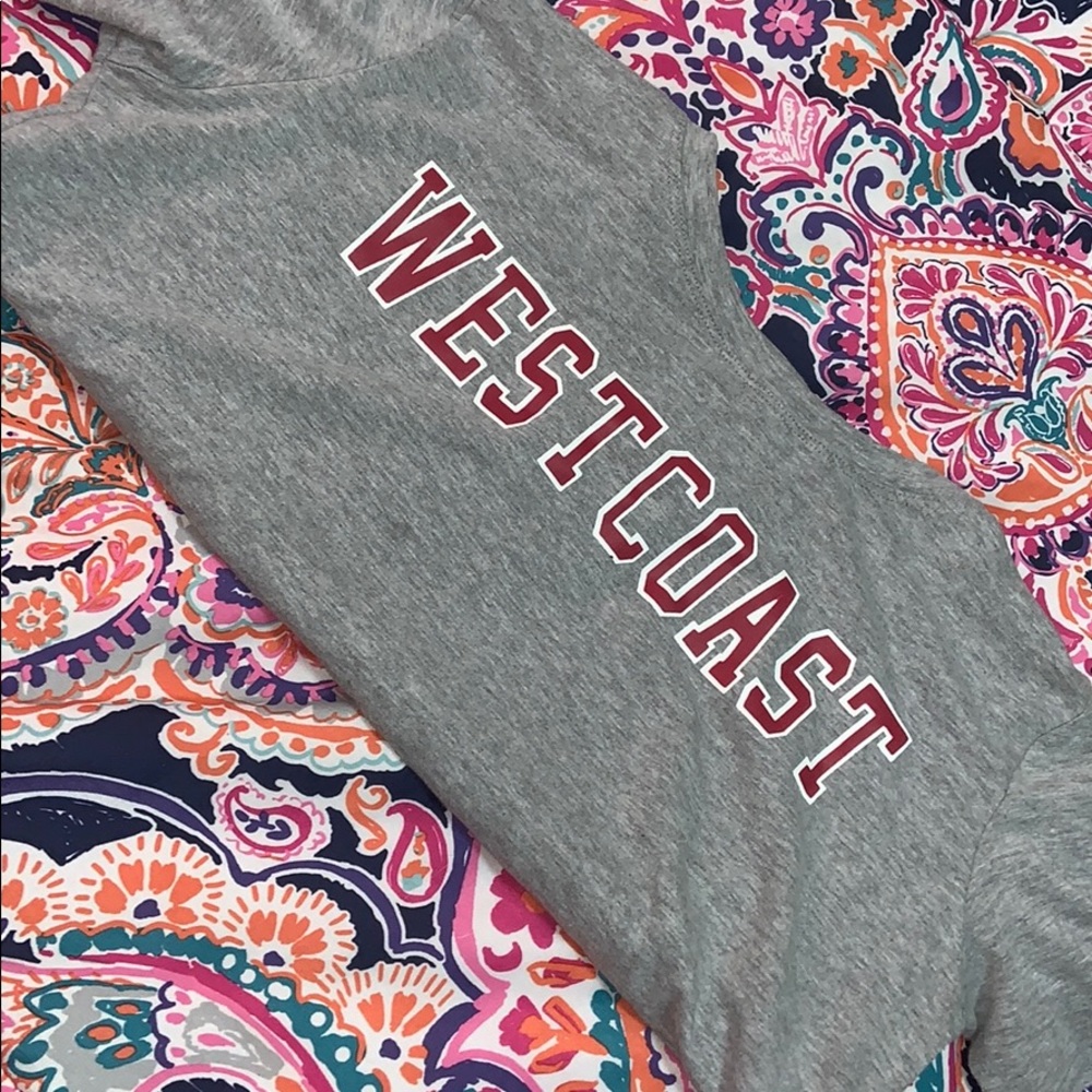 Gray "WestCoast" Crop Top